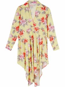 Palm Angels robe-chemise à fleurs imprimées - Jaune