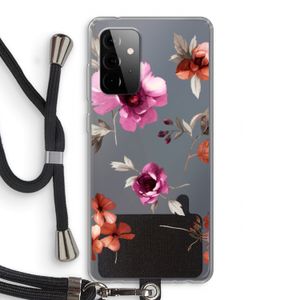 Geschilderde bloemen: Samsung Galaxy A72 5G Transparant Hoesje met koord