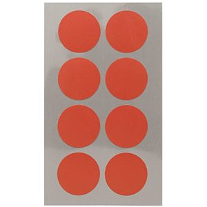 64x Stippen stickers rood 25 mm   -