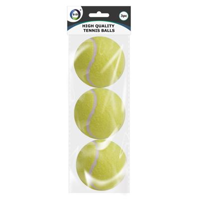 DID speelgoed tennisballen - voor honden - 3x stuks - geel - 6 cm