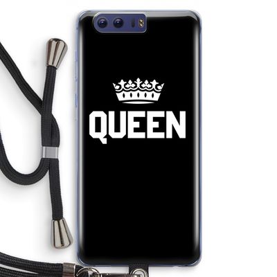 Queen zwart: Honor 9 Transparant Hoesje met koord