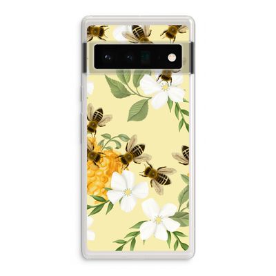 No flowers without bees: Google Pixel 6 Pro Transparant Hoesje