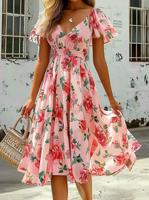 Chiffon Vacation Floral Dress - thumbnail