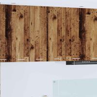 Hangkast 2 pcs Oude Hout en Wit 30 x 31 x 80 cm Bewerkt hout