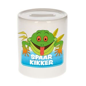 Kinder spaarpot met kikker print 9 cm   -