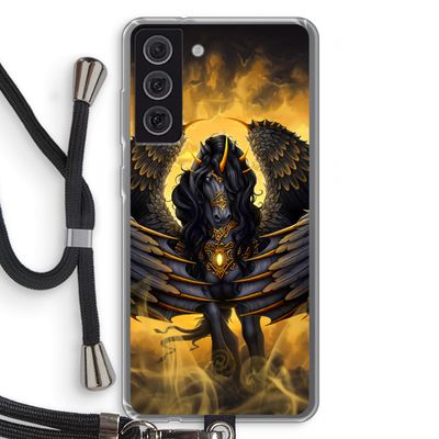 Pegasus: Samsung Galaxy S21 FE Transparant Hoesje met koord