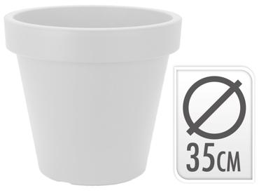 Bloempot E K Rond 35 wit - Nampook