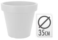 Bloempot E K Rond 35 wit - Nampook