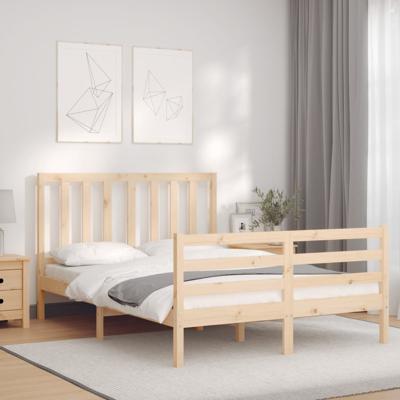 Bedframe zonder matras massief grenenhout 140x190 cm