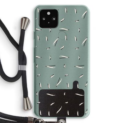 Hipster stripes: Pixel 5a 5G Transparant Hoesje met koord