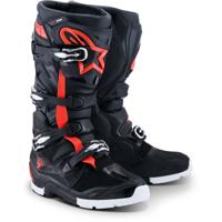 ALPINESTARS 2026 Tech 7 Enduro Drystar, Adventure motorlaarzen, Zwart-Rood Fluo-Wit