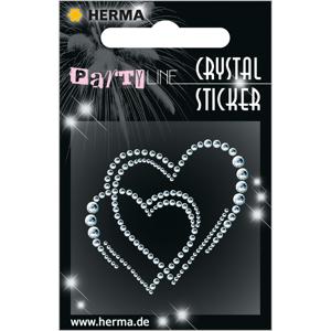 HERMA Crystal double heart sticker Permanent 1 stuk(s)
