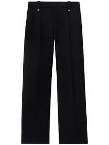 Burberry pantalon droit à détails de plis - Noir