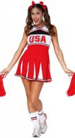 USA Cheerleader outfit dames - thumbnail