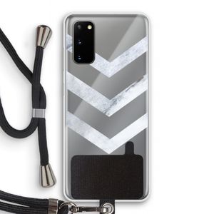 Marmeren pijlen: Samsung Galaxy S20 Transparant Hoesje met koord