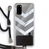 Marmeren pijlen: Samsung Galaxy S20 Transparant Hoesje met koord