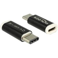 DeLOCK adapter usb 2.0 c - micro-usb (zwart, 65678)