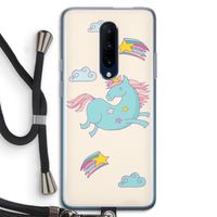 Vliegende eenhoorn: OnePlus 7 Pro Transparant Hoesje met koord