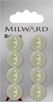 Milward Parelmoer Knoop Lichtgeel 13mm (8 stuks)