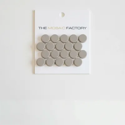 The Mosaic Factory London Mozaiek Tegel Rond - Grijs Porselein Ongeglazuurd, R11 315x294 mm