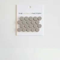 The Mosaic Factory London Mozaiek Tegel Rond - Grijs Porselein Ongeglazuurd, R11 315x294 mm