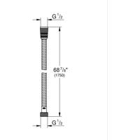 Doucheslang - GROHE - 22100000 - 1,75 m - VitalioFlex - Metaal