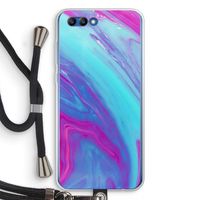 Zweverige regenboog: Honor 10 Transparant Hoesje met koord