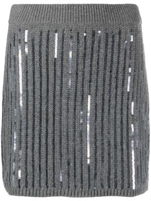 Dorothee Schumacher jupe en tweed à sequins - Gris