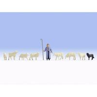 NOCH 15748 H0 Schapen en herder figuren Geverfd, Staand