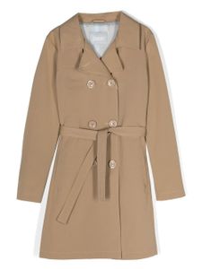 Herno Kids Trenchcoat met dubbele rij knopen - Bruin