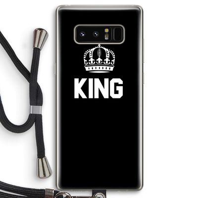 King zwart: Samsung Galaxy Note 8 Transparant Hoesje met koord