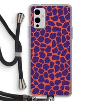 Purple Giraffe: OnePlus 9 Transparant Hoesje met koord Purple Giraffe: OnePlus 9 Transparant Hoesje met koord