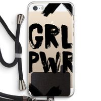 Girl Power #2: iPhone 5 / 5S / SE Transparant Hoesje met koord Girl Power #2: iPhone 5 / 5S / SE Transparant Hoesje met koord