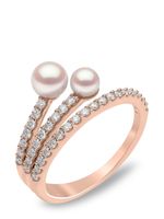 Yoko London bague en or rose 18ct pavée de diamants - thumbnail