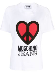 MOSCHINO JEANS t-shirt en coton à logo imprimé - Blanc