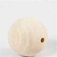 Creativ Company Houten kraal, d 60 mm, gatgrootte 9 mm, 3 stuk/ 1 doos