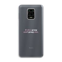 uzelf graag zien: Xiaomi Redmi Note 9 Pro Transparant Hoesje