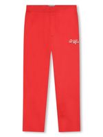 Kenzo Kids pantalon de jogging à patch logo - Rouge