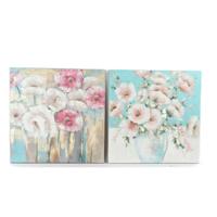 Canvas DKD Home Decor Pijnboom Canvas 99,5 x 3,5 x 99,5 cm (2 Onderdelen)