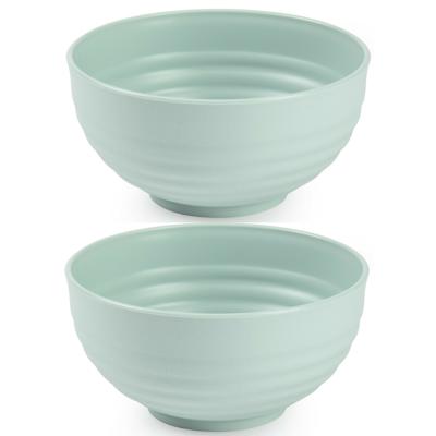 Plasticforte Kommetjes/schaaltjes - 4x - dessert/ontbijt - kunststof - D13 cm - mintgroen