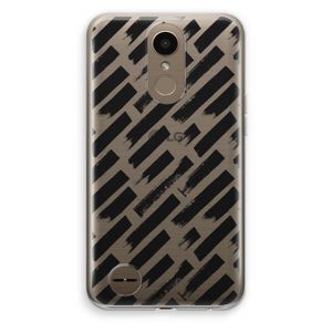 Zwarte vegen: LG K10 (2017) Transparant Hoesje