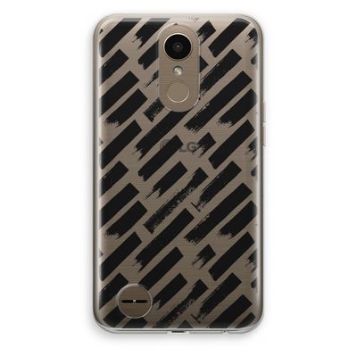 Zwarte vegen: LG K10 (2017) Transparant Hoesje