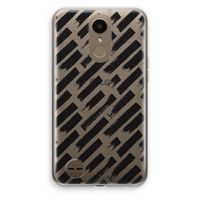 Zwarte vegen: LG K10 (2017) Transparant Hoesje
