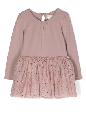 Konges Sløjd robe en tulle à manches longues - Tons neutres