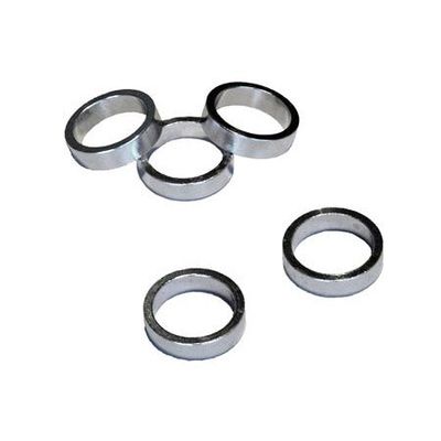 VWP balhoofdtussenring spacer alu 8mm 1" zilver p/5