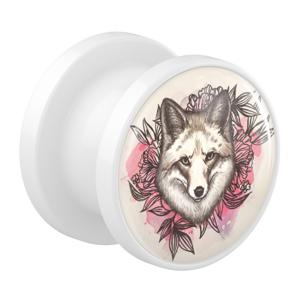 Tunnel met Wolf Design Acryl Tunnels & Plugs