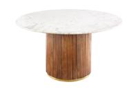 Eettafel GATSBY 140cm rond mangohout marmer - 45830