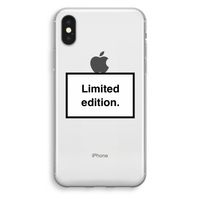 Limited edition: iPhone XS Transparant Hoesje
