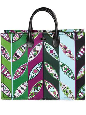 PUCCI sac cabas à imprimé géométrique - Vert