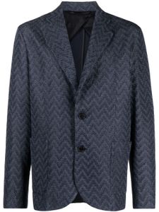 Missoni blazer à motif zig-zag - Bleu